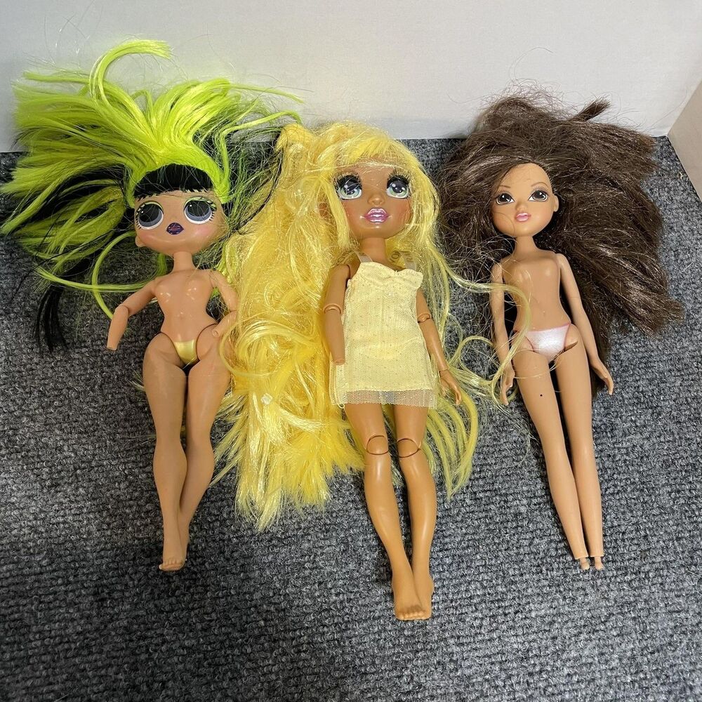 MGA LOL Surprise OMG & Moxie Girlz Dolls Lot Of 3 Parts